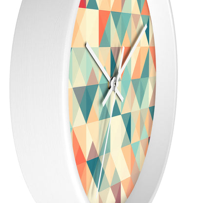 Tranquil Mosaic Design Wall Clock, an artful tile-inspired timepiece perfect for contemporary design wall clock enthusiasts, showcasing unique mosaic embellishments and precision time-telling features for chic home accessories.