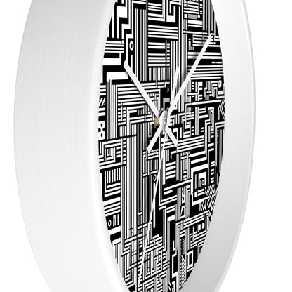 White Circuit Design Wall Clock, a tech-inspired timepiece perfect for contemporary design wall clock enthusiasts, featuring unique circuitry patterns and precision time-telling features for chic home accessories.