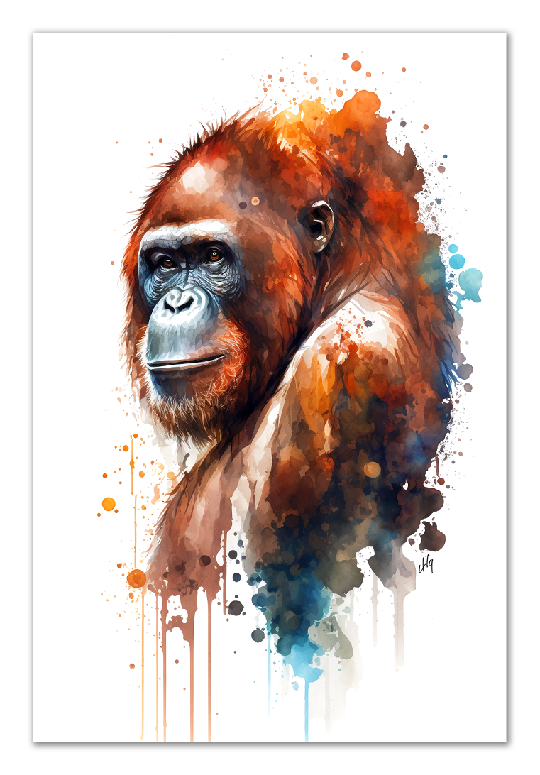 Orangutan Wall Art from our Wildlife Collection captures the soulful gaze and playful spirit of this magnificent ape on canvas. A beautiful addition for anyone keen on adding a touch of nature's charm to their living space, this piece effortlessly bridges the gap between the wild outdoors and your cozy home, making it perfect for lovers of both art and nature.