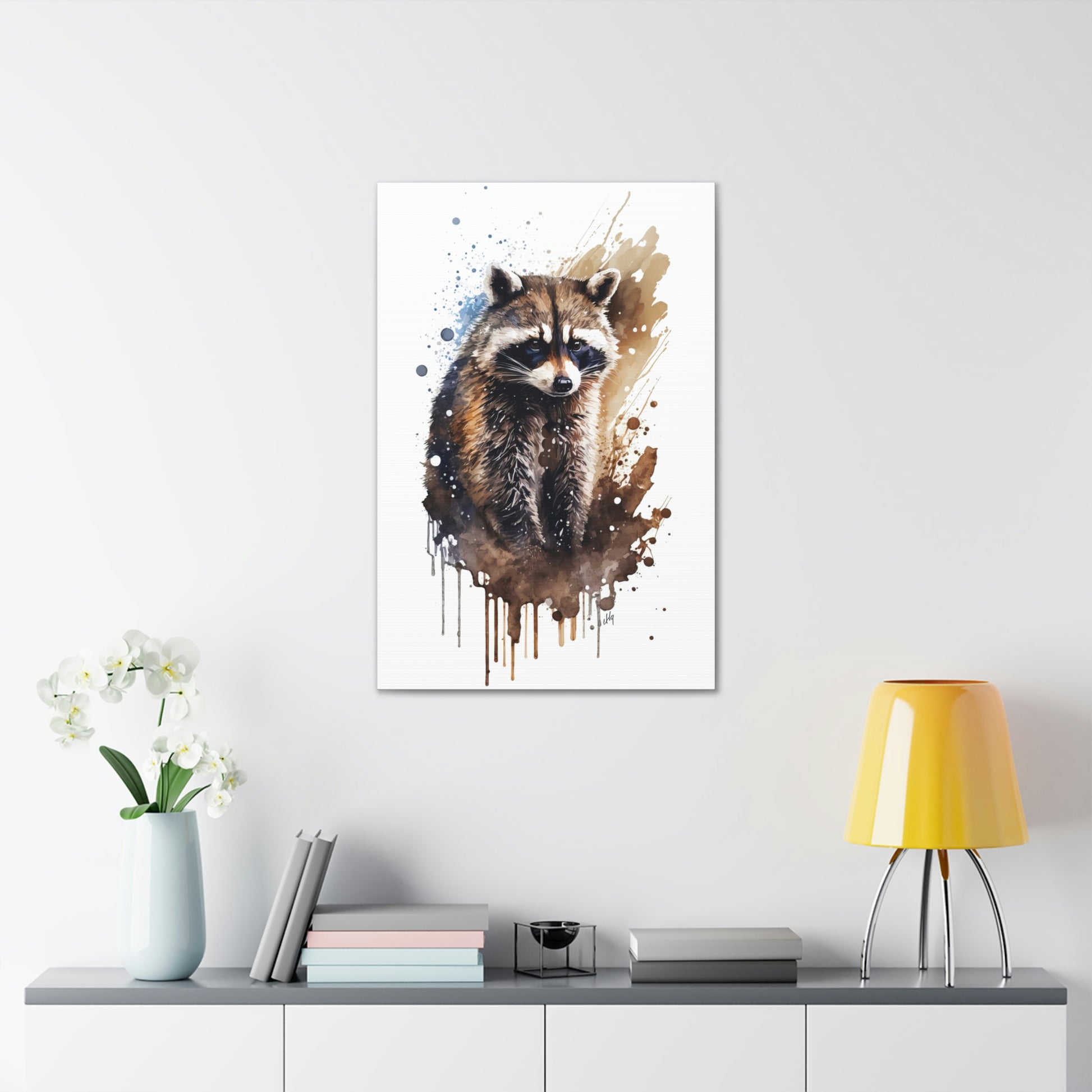 Raccoon Wall Art from the Wildlife Collection elegantly captures the curious and nimble essence of this nocturnal creature on canvas. Perfectly suited for spaces seeking a touch of natural intrigue, this piece offers a harmonious blend of artistry and nature, effortlessly complementing a diverse range of interiors.