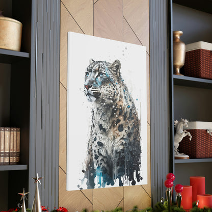 Snow Leopard Wall Art from the Wildlife Collection unveils the elusive elegance of this mountainous predator on canvas. With its poised demeanor and captivating gaze, this artwork serves as a serene reflection of nature's wonders, ideal for spaces that seek to harmonize modern design with the grace of the wild.