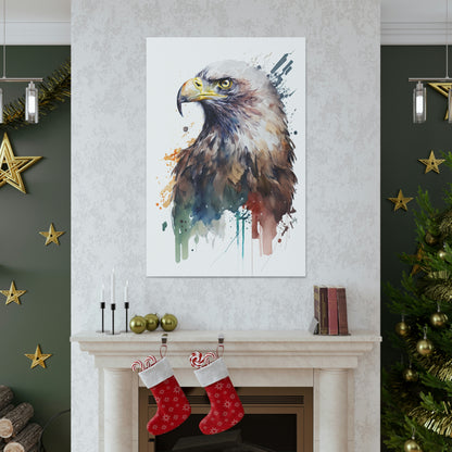 Eagle Wall Art from the Wildlife Collection, an evocative portrayal on canvas, capturing the majestic flight and spirit of this noble bird. Ideal for contemporary wall art enthusiasts, nature-inspired gallery walls, statement canvas pieces, and modern home art installations