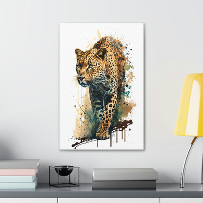 Leopard Wall Art from the Wildlife Collection, a stunning visual on canvas that captures the sleek elegance and stealth of this big cat. Ideal for enthusiasts of exquisite wall art, nature-inspired gallery settings, vibrant canvas depictions, and a blend of wilderness and contemporary home decor elegance.