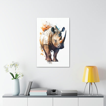 Rhinoceros Wall Art from the Wildlife Collection presents the dignified and powerful stance of this magnificent beast on canvas. Its subtle yet compelling depiction offers a thoughtful nod to nature's grandeur, making it a refined choice for any space looking to echo the majesty of the natural world.