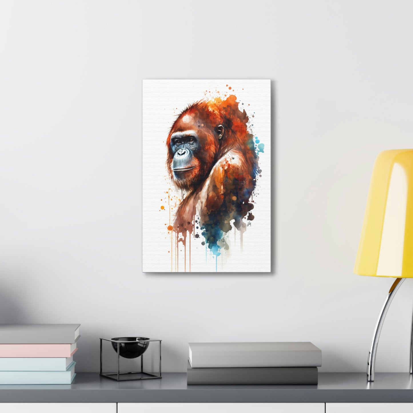 Orangutan Wall Art from our Wildlife Collection captures the soulful gaze and playful spirit of this magnificent ape on canvas. A beautiful addition for anyone keen on adding a touch of nature's charm to their living space, this piece effortlessly bridges the gap between the wild outdoors and your cozy home, making it perfect for lovers of both art and nature.