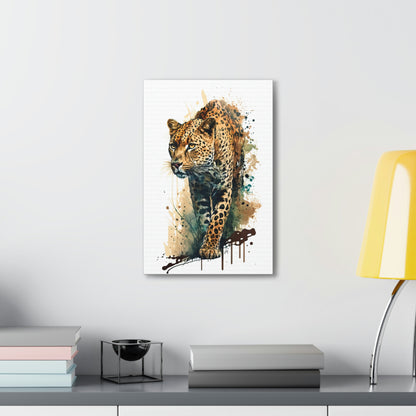 Leopard Wall Art from the Wildlife Collection, a stunning visual on canvas that captures the sleek elegance and stealth of this big cat. Ideal for enthusiasts of exquisite wall art, nature-inspired gallery settings, vibrant canvas depictions, and a blend of wilderness and contemporary home decor elegance.